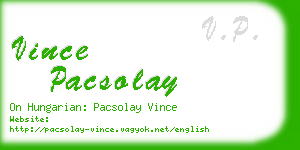 vince pacsolay business card